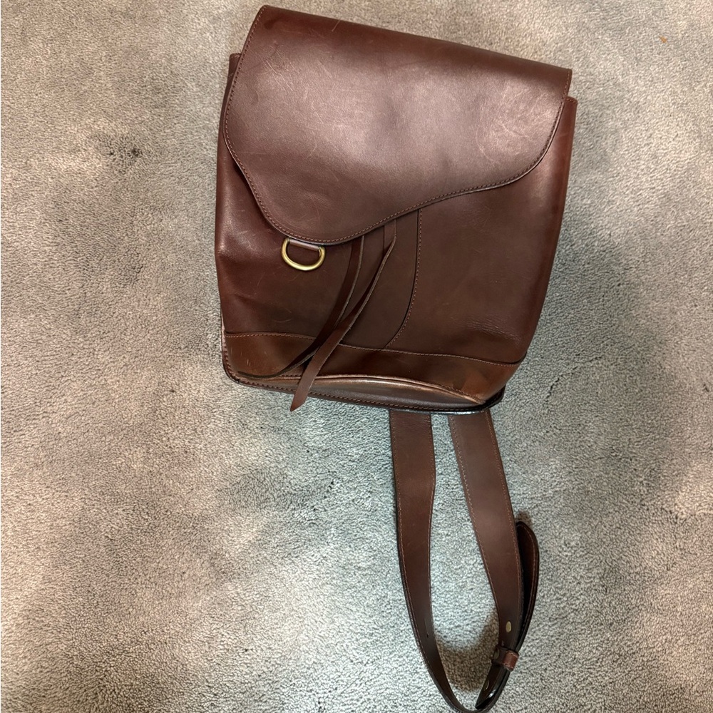 Brown Leather Backpack
